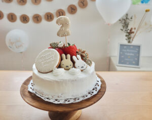 2歳の誕生日ケーキ用スポンジケーキ