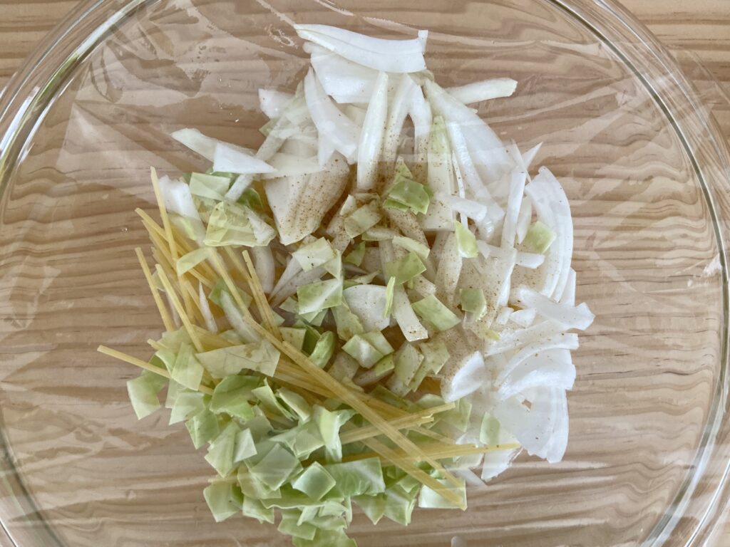 春野菜とツナの和風クリームパスタ